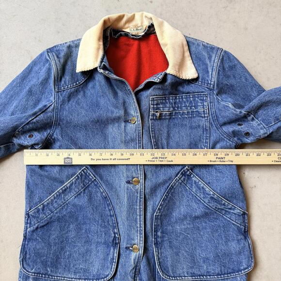 Vintage L.L. Bean Denim Barn Coat Blanket Lined Chore Jacket USA Freeport Maine - Picture 3 of 9